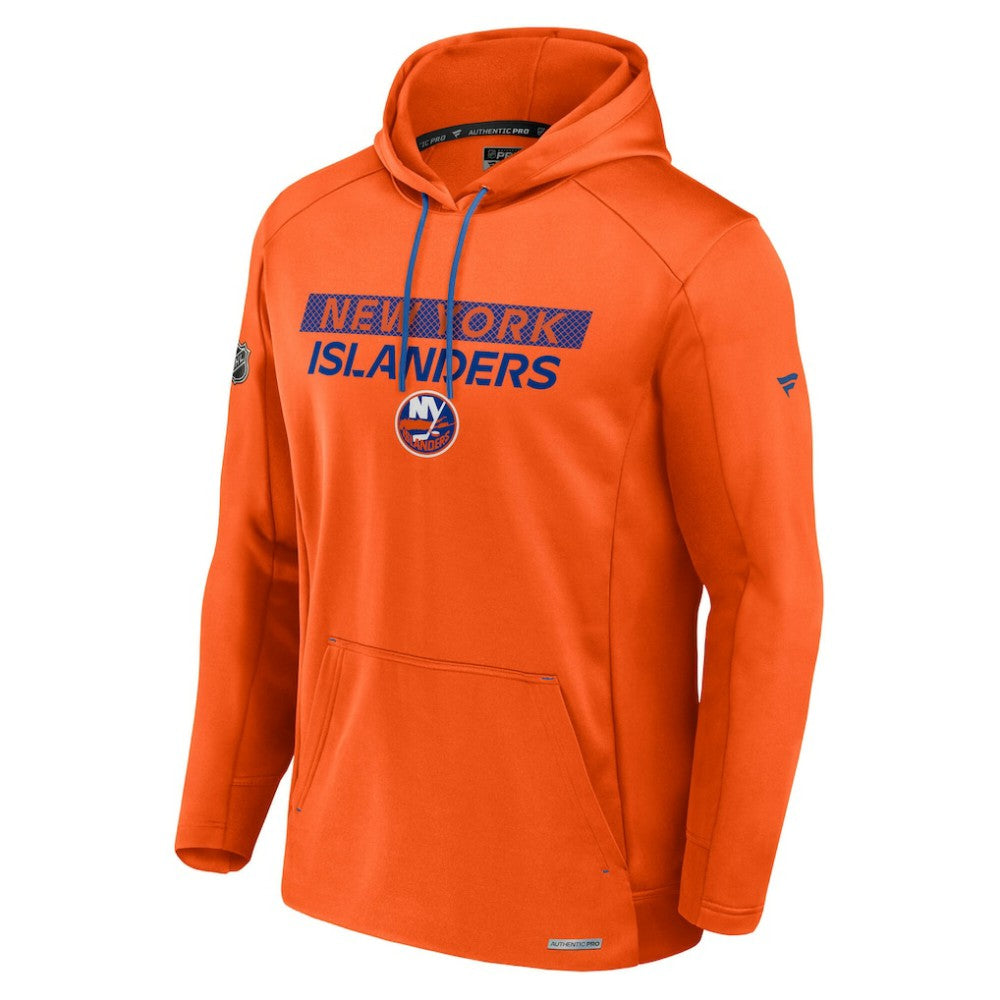 New York Islanders Fanatics Authentic Pro Rink Fleece Pullover Hoodie - Orange - NHL