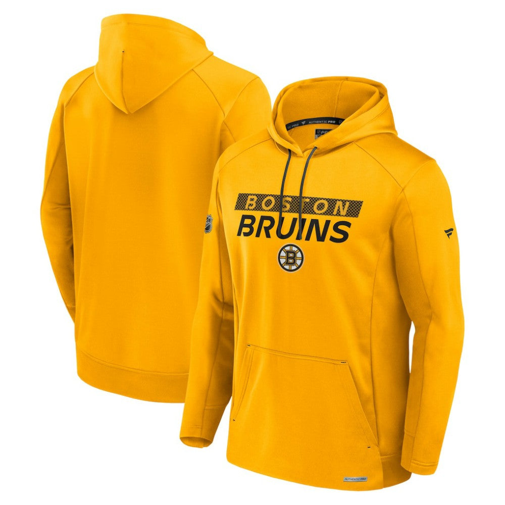 Boston Bruins Fanatics Authentic Pro Rink Fleece Pullover Hoodie - Gold - NHL