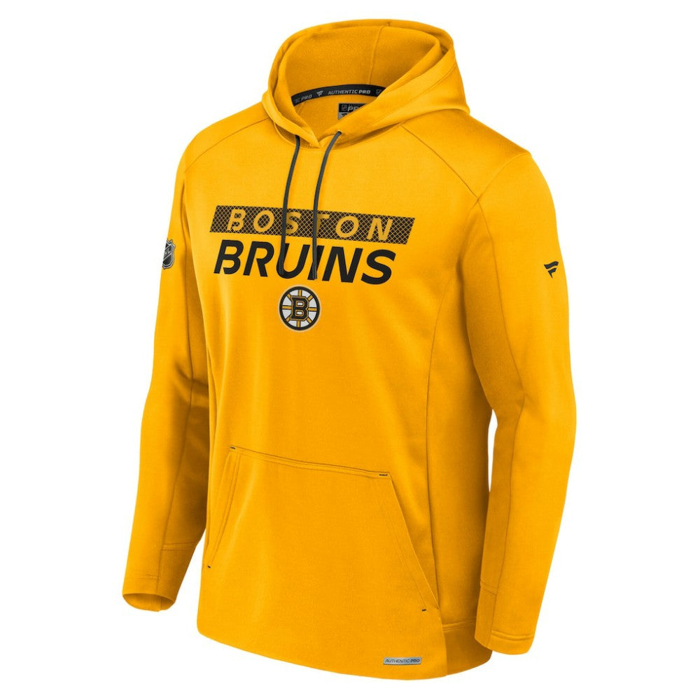 Boston Bruins Fanatics Authentic Pro Rink Fleece Pullover Hoodie - Gold - NHL