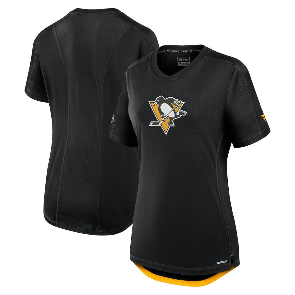 Pittsburgh Penguins Fanatics Women's Authentic Pro Rink T-Shirt - Black - NHL