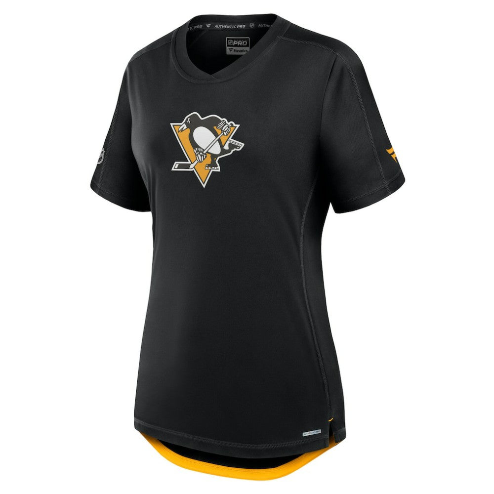 Pittsburgh Penguins Fanatics Women's Authentic Pro Rink T-Shirt - Black - NHL