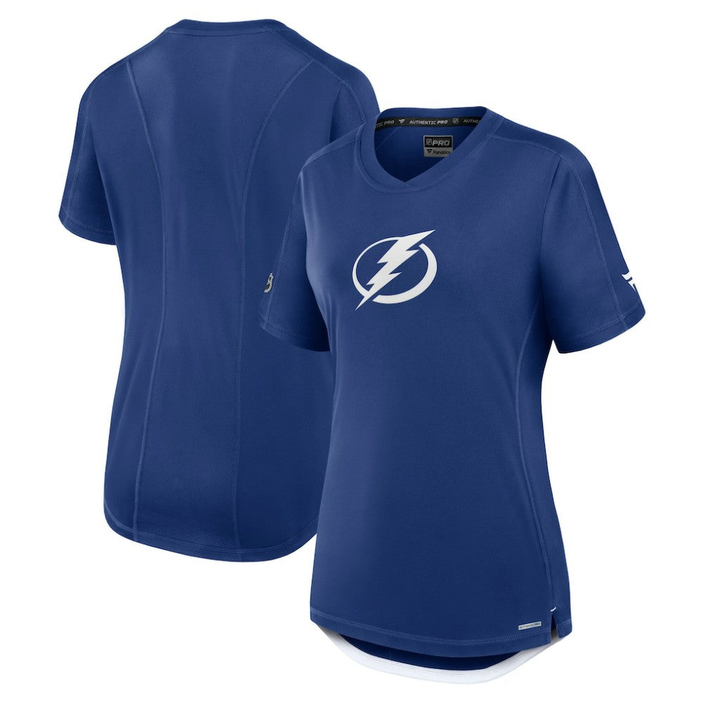 Tampa Bay Lightning Fanatics Women's Authentic Pro Rink Tech T-Shirt - Blue - NHL