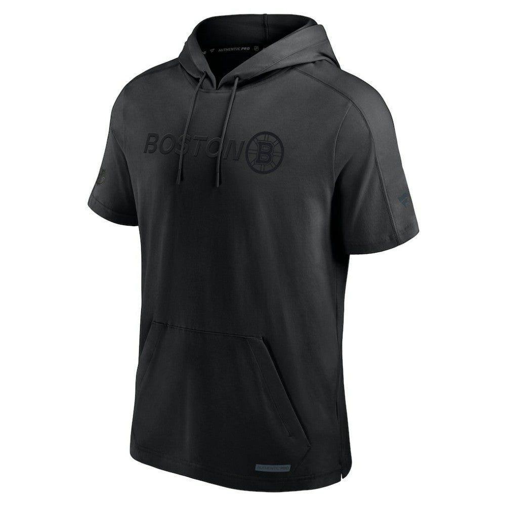 Boston Bruins Fanatics Authentic Pro Road Performance Short Sleeve Pullover Hoodie - Black - NHL