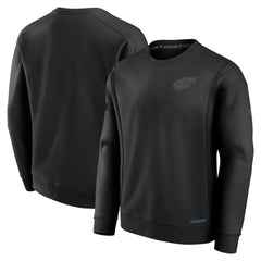 Detroit Red Wings Fanatics Authentic Pro Road Fleece Pullover Sweatshirt - Black - NHL