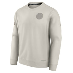 Edmonton Oilers Fanatics Authentic Pro Road Fleece Pullover Sweatshirt - Cream - NHL