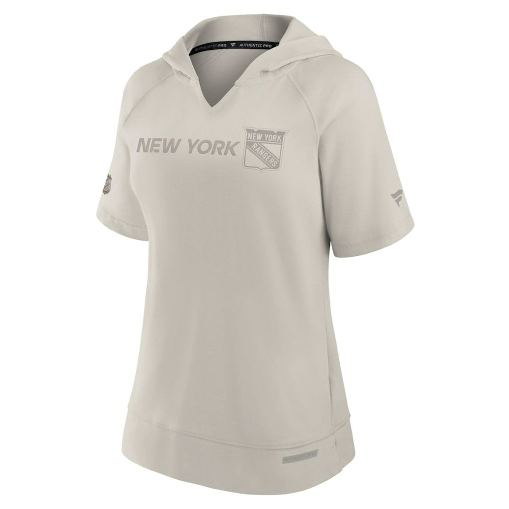 New York Rangers Fanatics Women's Authentic Pro Road Fashion Top - Cream - NHL