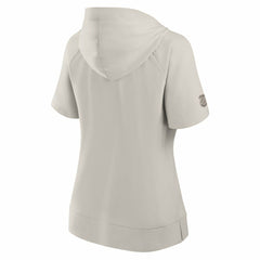Vegas Golden Knights Fanatics Women's Authentic Pro Road Fashion V-Neck Hoodie T-Shirt - Cream - NHL
