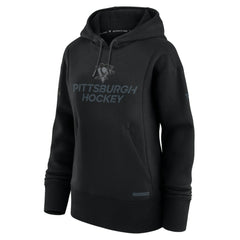 Pittsburgh Penguins Fanatics Women's Authentic Pro Road Pullover Hoodie - Black - NHL