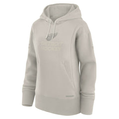 Detroit Red Wings Fanatics Women's Authentic Pro Road Pullover Hoodie - Cream - NHL