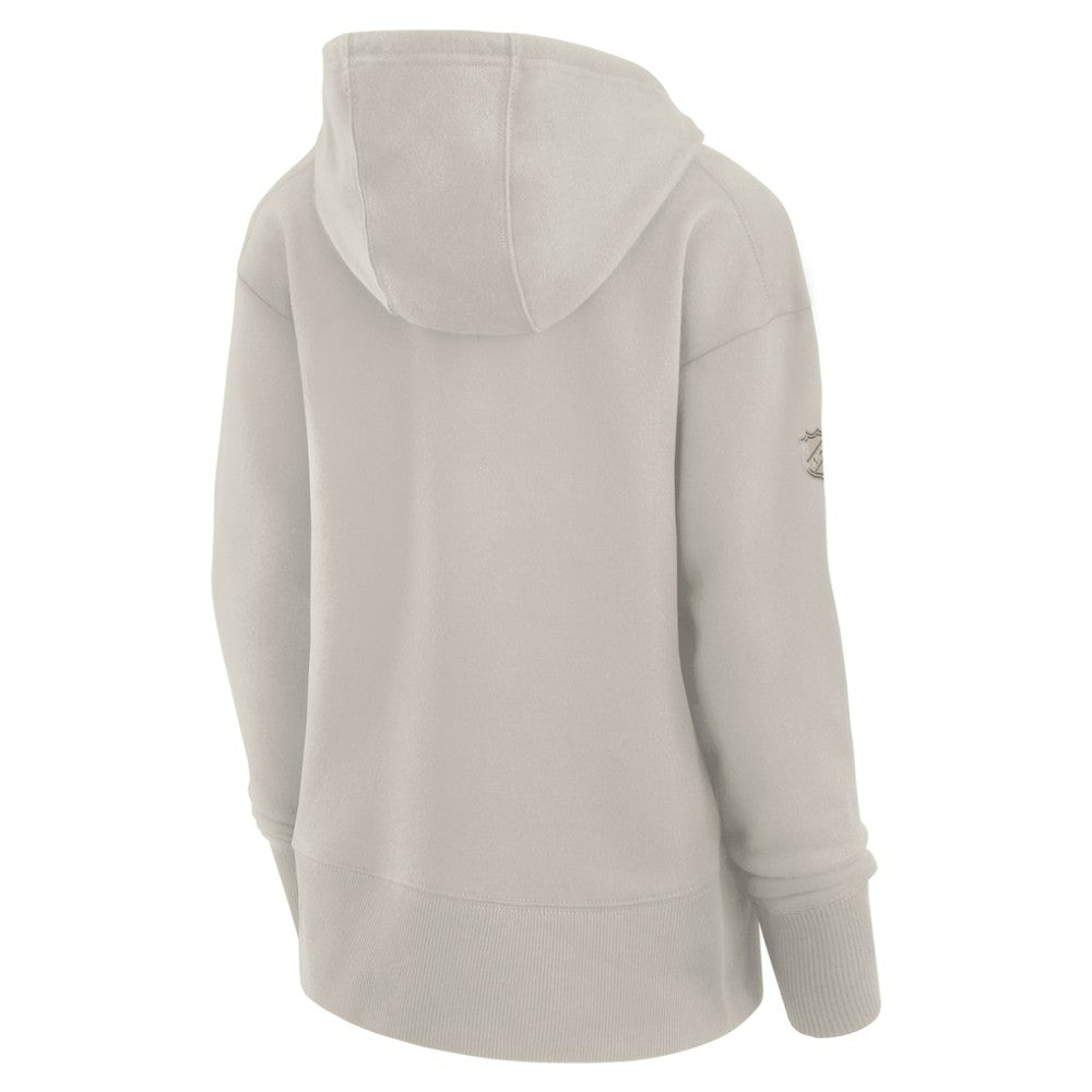 Detroit Red Wings Fanatics Women's Authentic Pro Road Pullover Hoodie - Cream - NHL