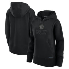 Boston Bruins Fanatics Women's Authentic Pro Road Pullover Hoodie - Black - NHL