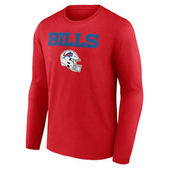 Josh Allen Buffalo Bills Team Wordmark Player Name & Number Long Sleeve T-Shirt Red | NFL