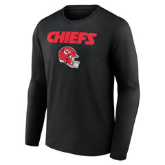 Travis Kelce Kansas City Chiefs Team Wordmark Player Name & Number Long Sleeve T-Shirt Black | NFL