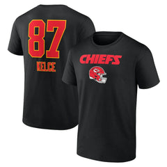 Travis Kelce Kansas City Chiefs Team Wordmark Player Name & Number T-Shirt Black | NFL