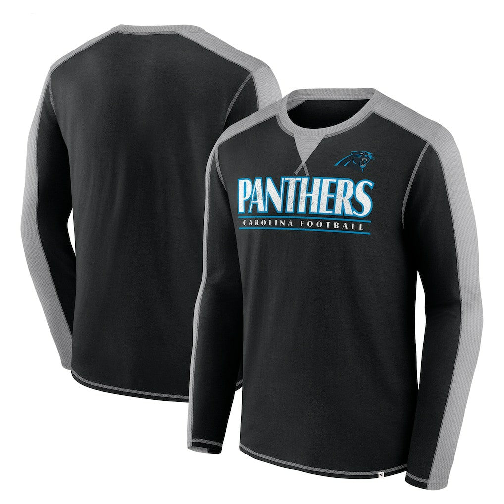 Carolina Panthers Behind the Line Long Sleeve T-Shirt Black/Gray | Fanatics