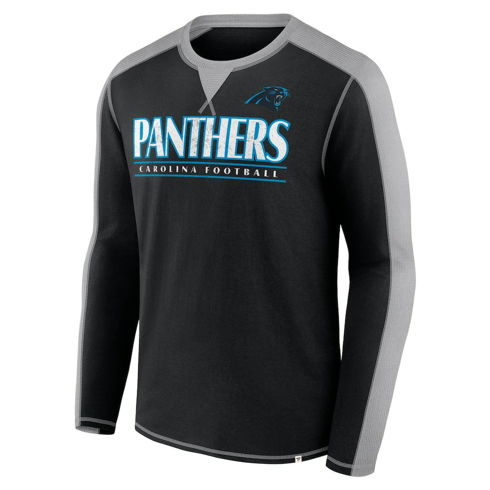 Carolina Panthers Behind the Line Long Sleeve T-Shirt Black/Gray | Fanatics