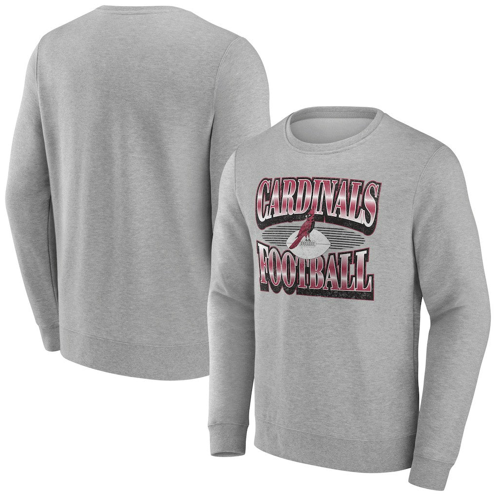 Arizona Cardinals Chance Throwback Fleece Pullover Sweatshirt Heather Gray | Fanatics