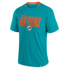 Miami Dolphins Defender Fade Slant T-Shirt Aqua | Fanatics