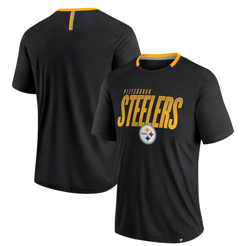 Pittsburgh Steelers Defender Fade Slant T-Shirt Black | Fanatics