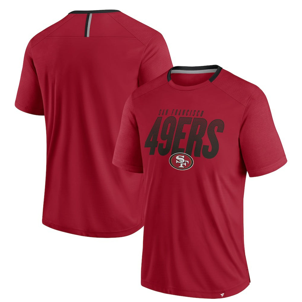 San Francisco 49ers Defender Fade Slant T-Shirt Scarlet | Fanatics