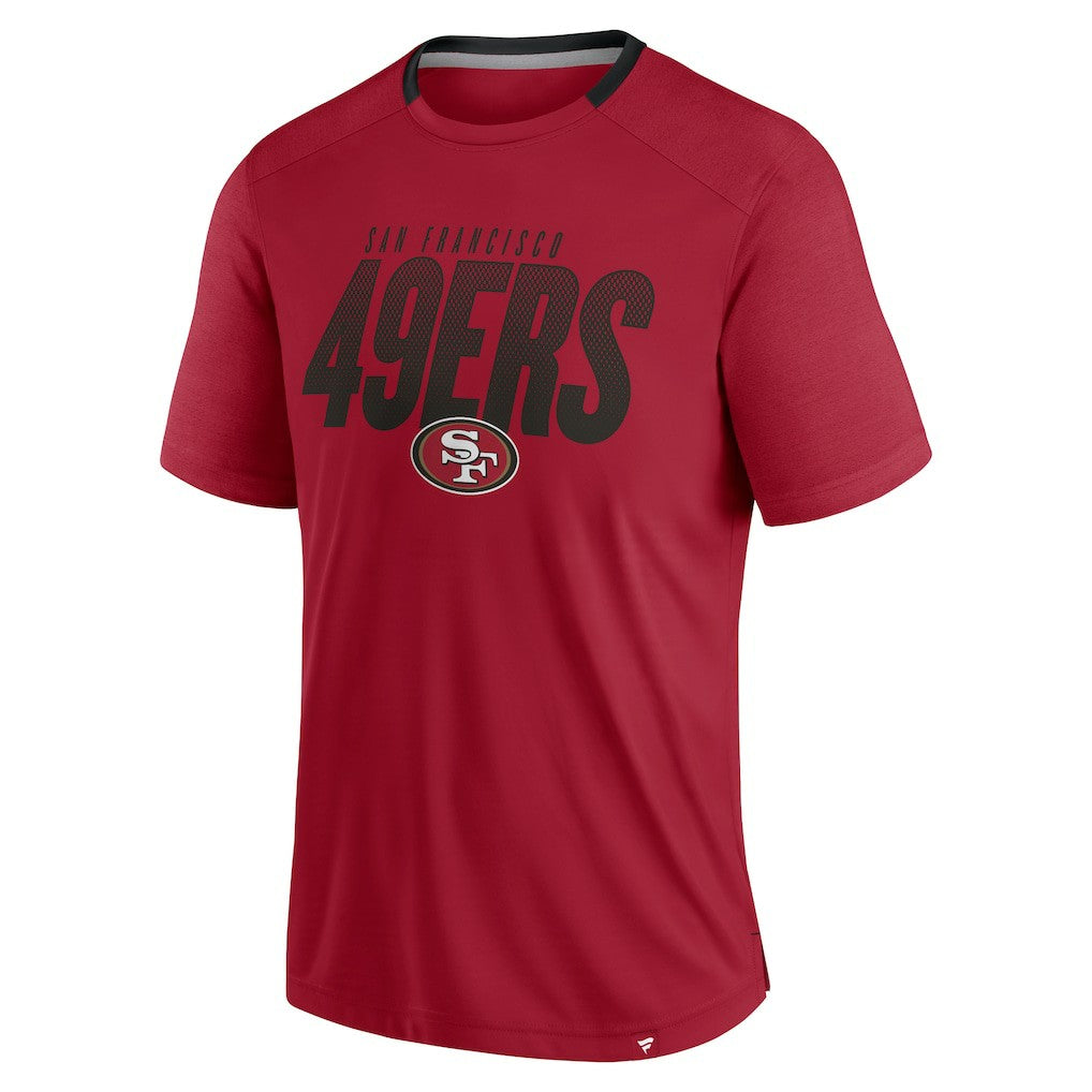 San Francisco 49ers Defender Fade Slant T-Shirt Scarlet | Fanatics