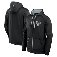Las Vegas Raiders Defender Full-Zip Hoodie Black | Fanatics
