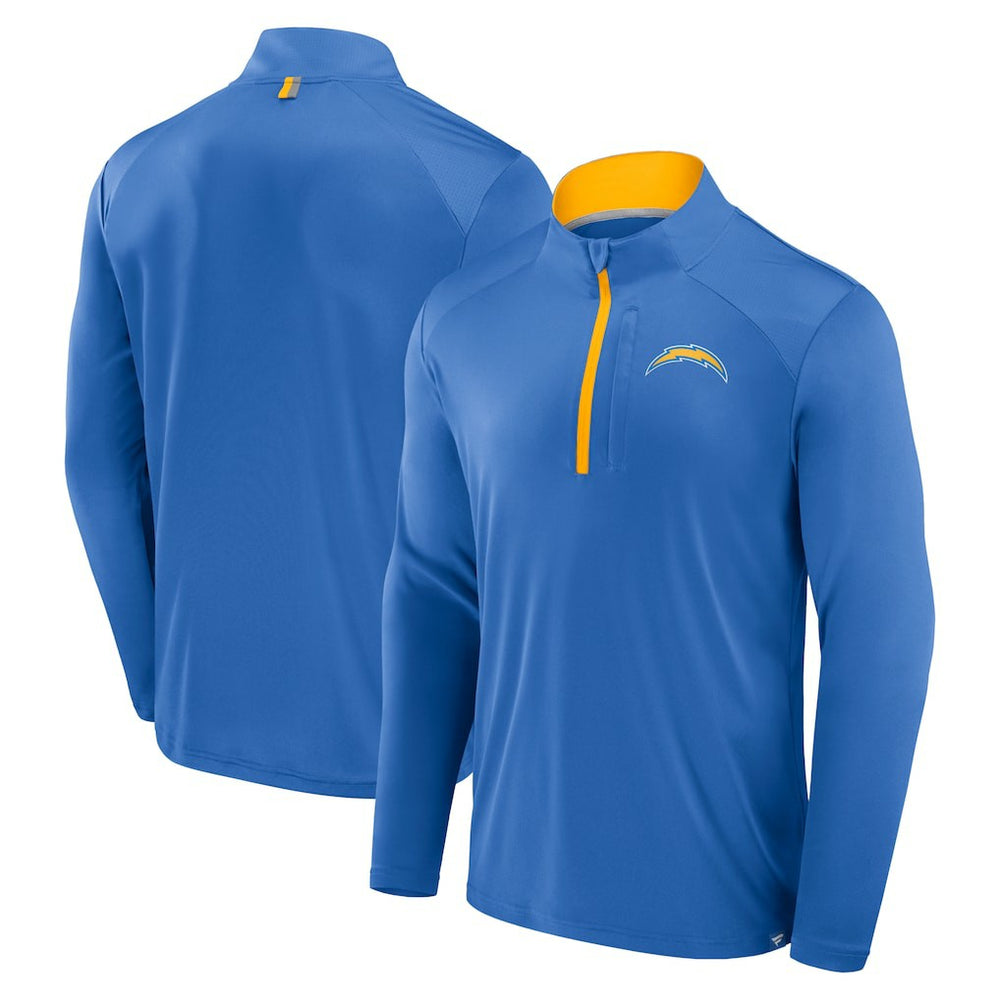 Los Angeles Chargers Defender Long Sleeve Quarter-Zip Jacket Powder Blue | Fanatics