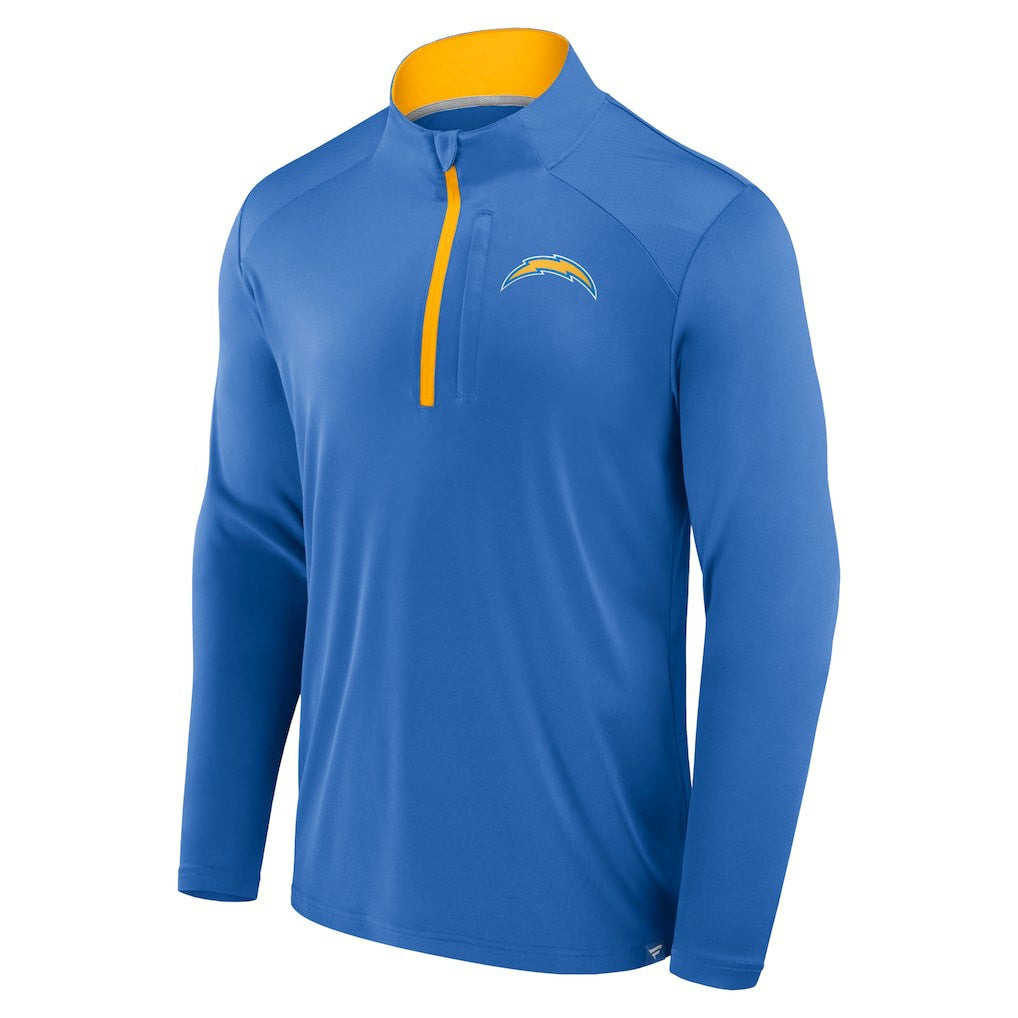 Los Angeles Chargers Defender Long Sleeve Quarter-Zip Jacket Powder Blue | Fanatics