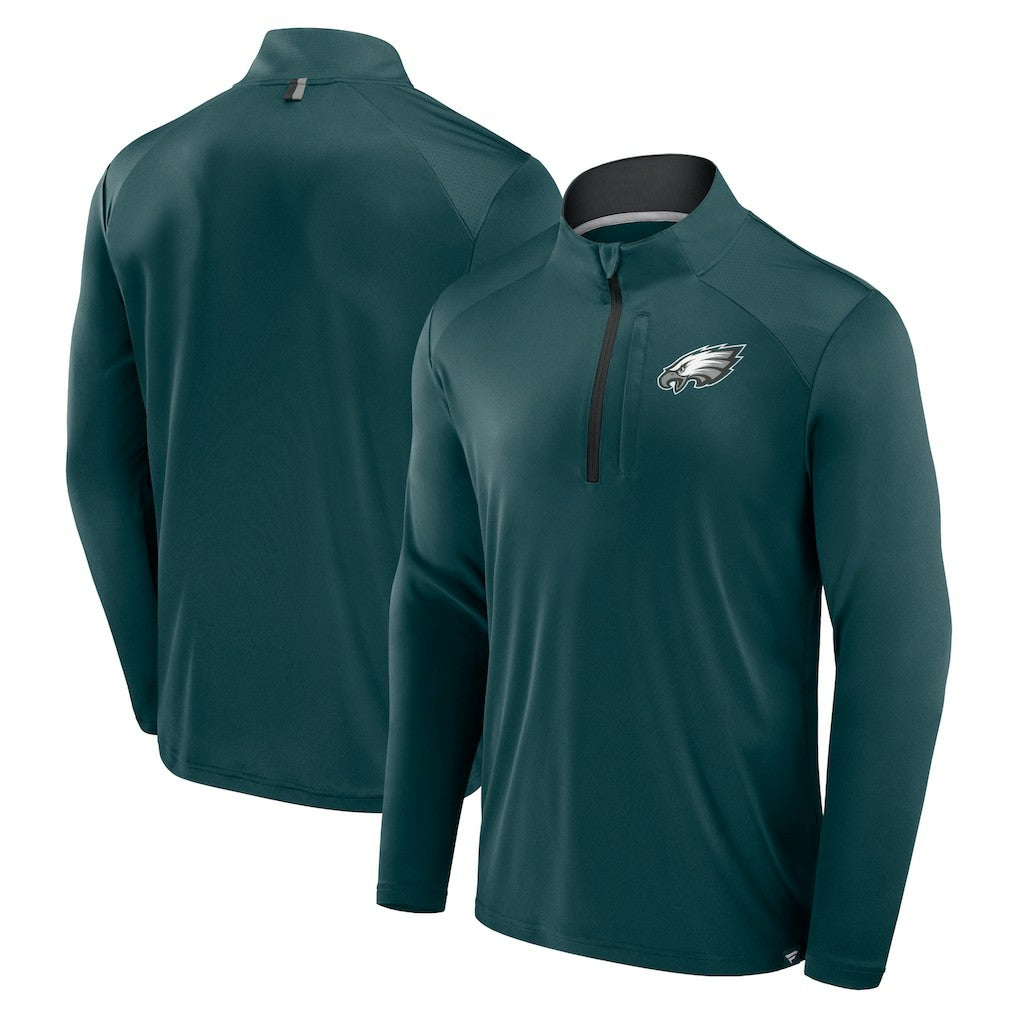 Philadelphia Eagles Defender Long Sleeve Quarter-Zip Jacket Midnight Green | Fanatics