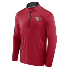 San Francisco 49ers Defender Long Sleeve Quarter-Zip Jacket Scarlet | Fanatics