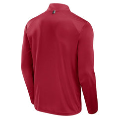 San Francisco 49ers Defender Long Sleeve Quarter-Zip Jacket Scarlet | Fanatics