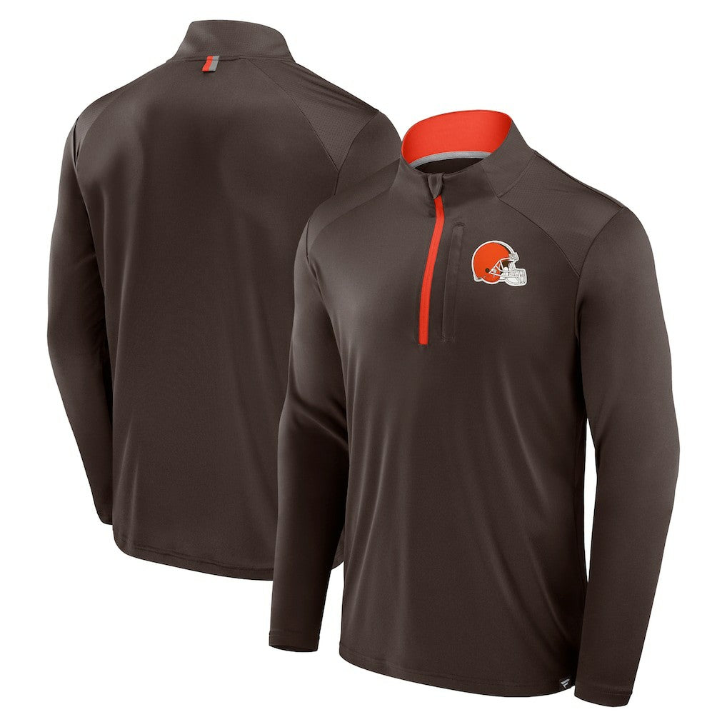 Cleveland Browns Defender Long Sleeve Quarter-Zip Jacket Brown | Fanatics