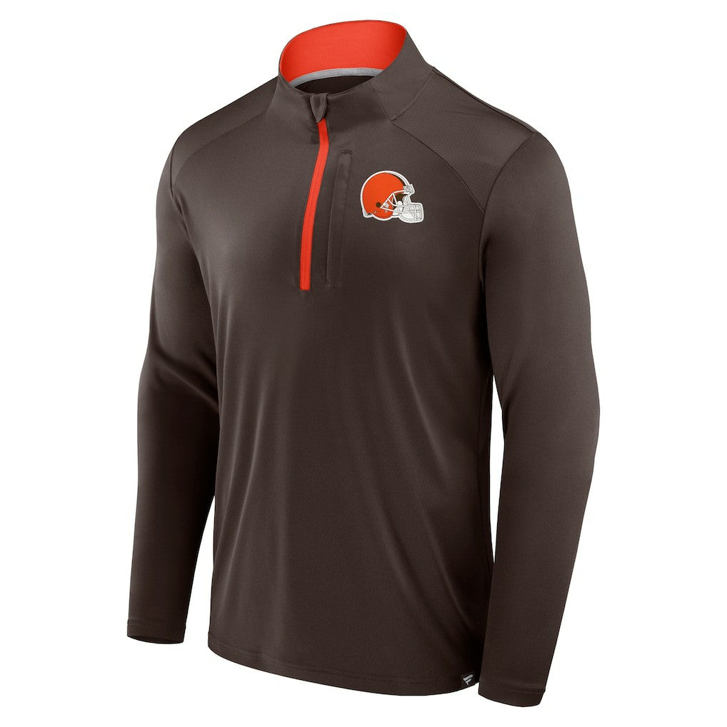 Cleveland Browns Defender Long Sleeve Quarter-Zip Jacket Brown | Fanatics