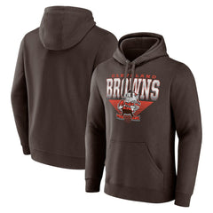Cleveland Browns Geometric Chrome Pullover Hoodie Brown | Fanatics