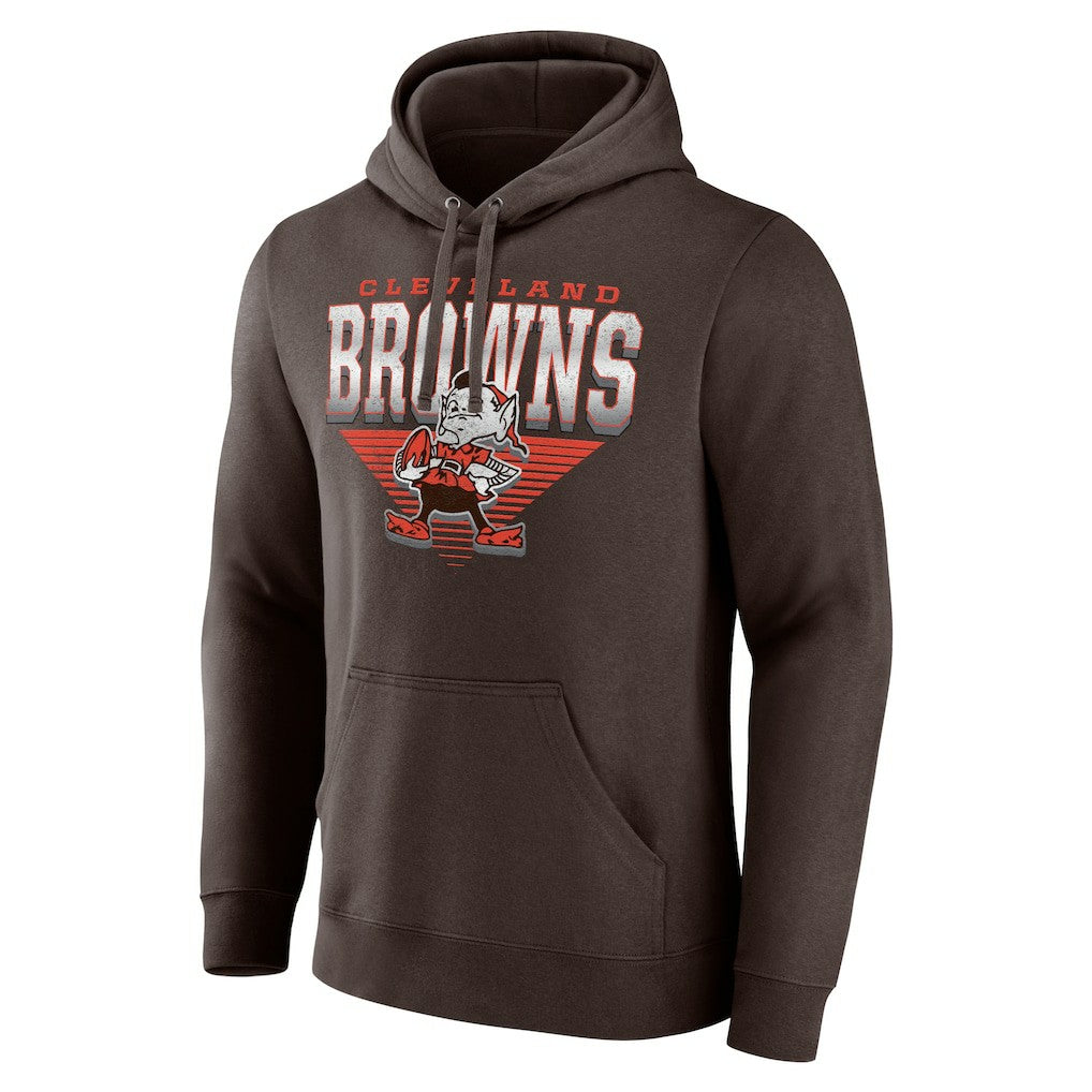 Cleveland Browns Geometric Chrome Pullover Hoodie Brown | Fanatics