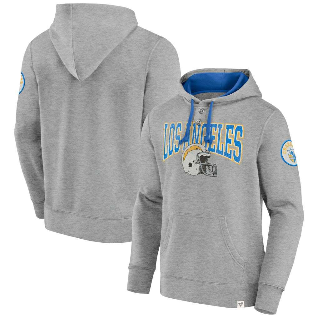 Los Angeles Chargers Label Maker Pullover Hoodie Gray | Fanatics