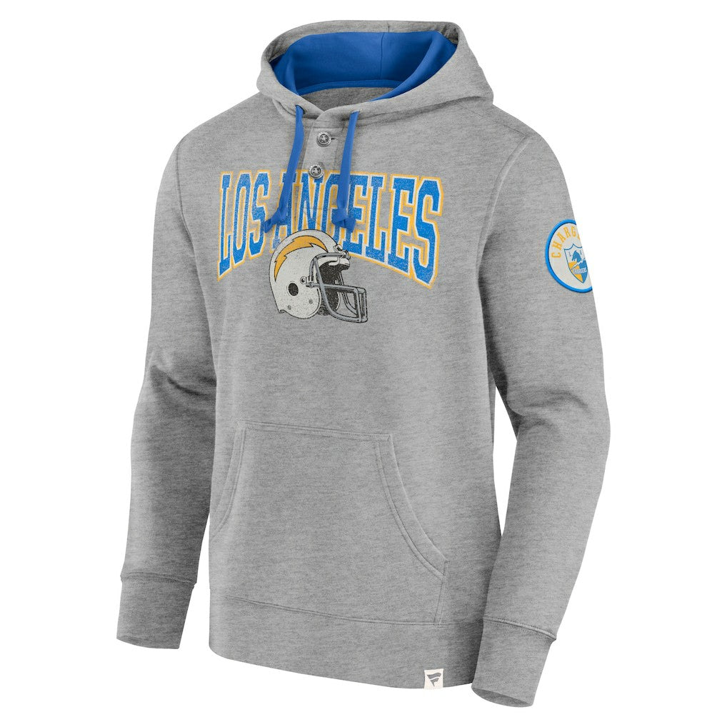 Los Angeles Chargers Label Maker Pullover Hoodie Gray | Fanatics