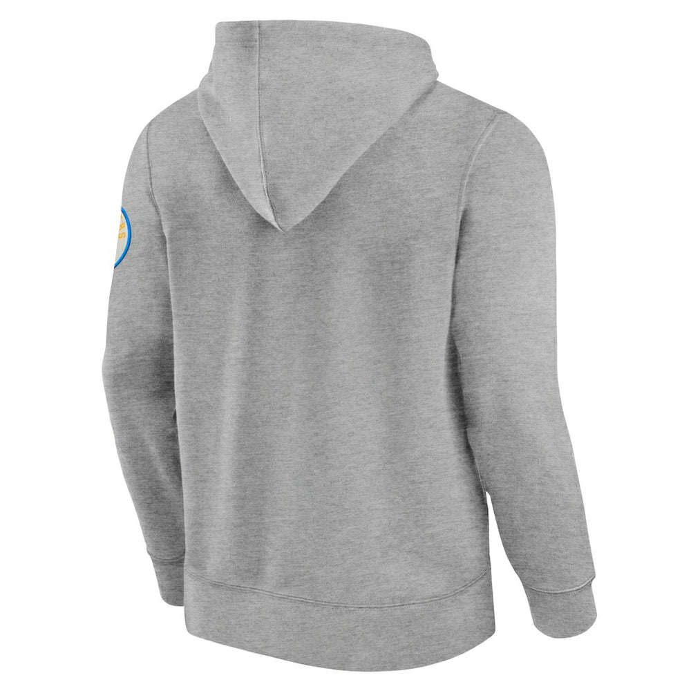 Los Angeles Chargers Label Maker Pullover Hoodie Gray | Fanatics