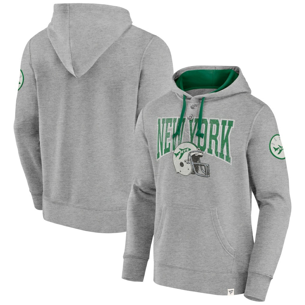 New York Jets Label Maker Pullover Hoodie Heather Gray | Fanatics