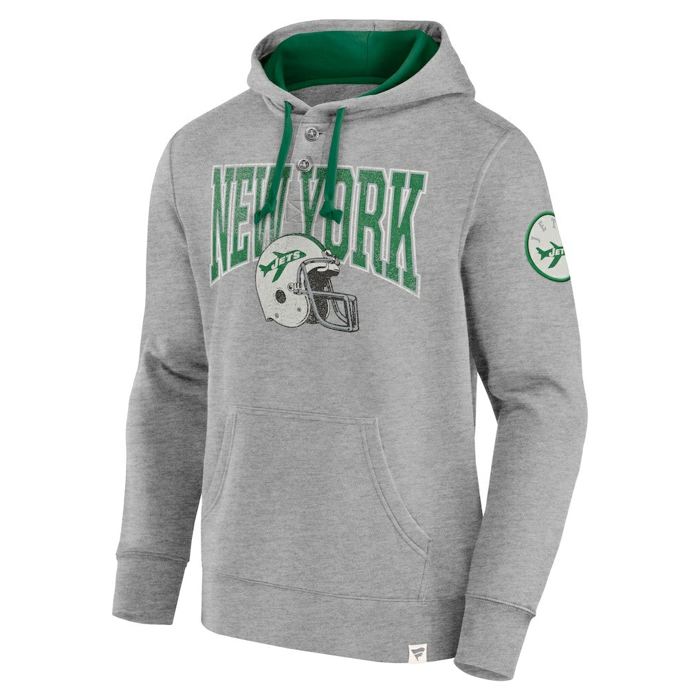 New York Jets Label Maker Pullover Hoodie Heather Gray | Fanatics