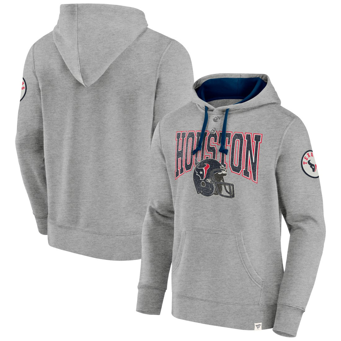 Houston Texans Label Maker Pullover Hoodie Heather Gray | Fanatics