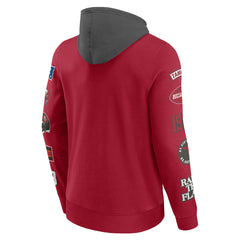 Tampa Bay Buccaneers Patched Out Pullover Hoodie Red/Pewter | Fanatics