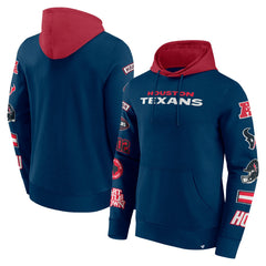 Houston Texans Patched Out Pullover Hoodie Navy/Cardinal | Fanatics