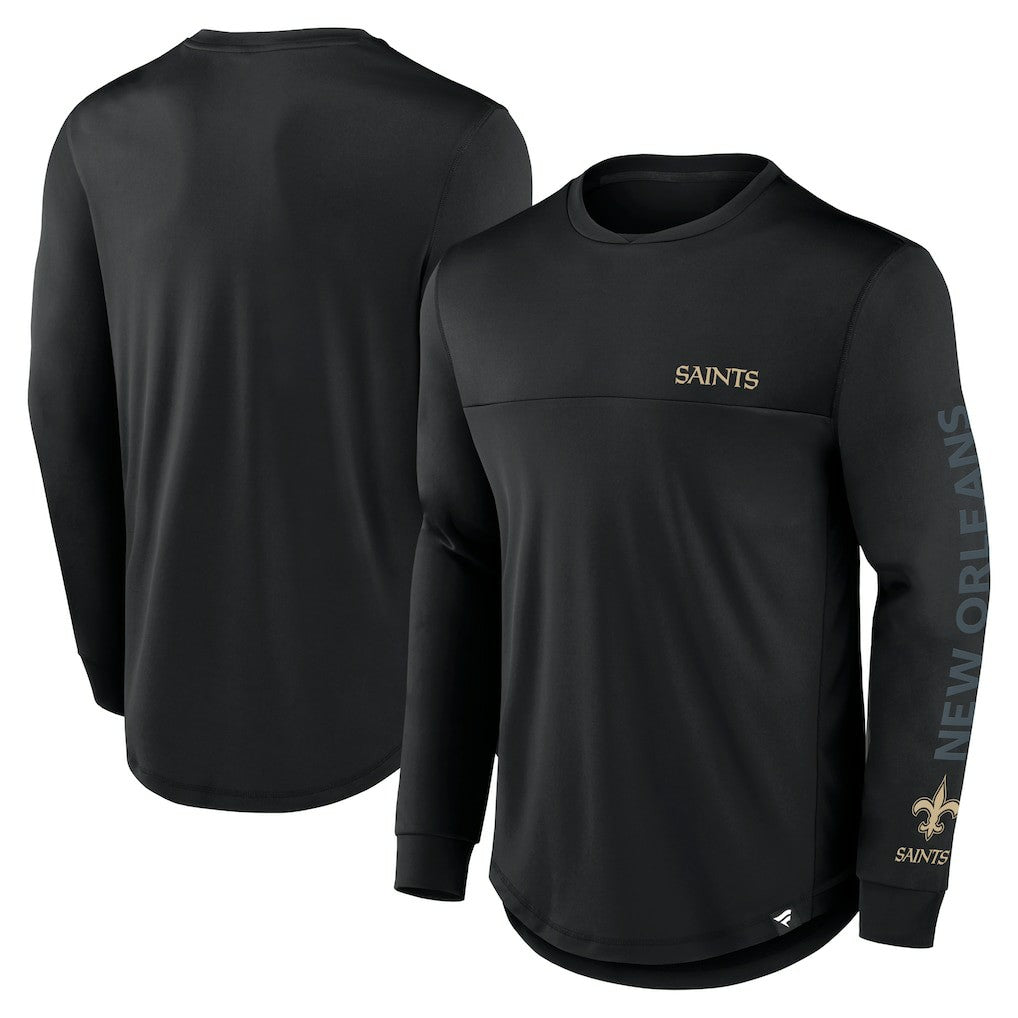 New Orleans Saints Blackout Long Sleeve T-Shirt Black | Fanatics