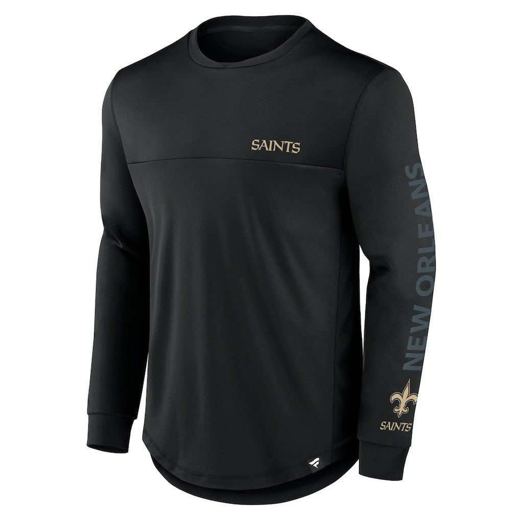 New Orleans Saints Blackout Long Sleeve T-Shirt Black | Fanatics