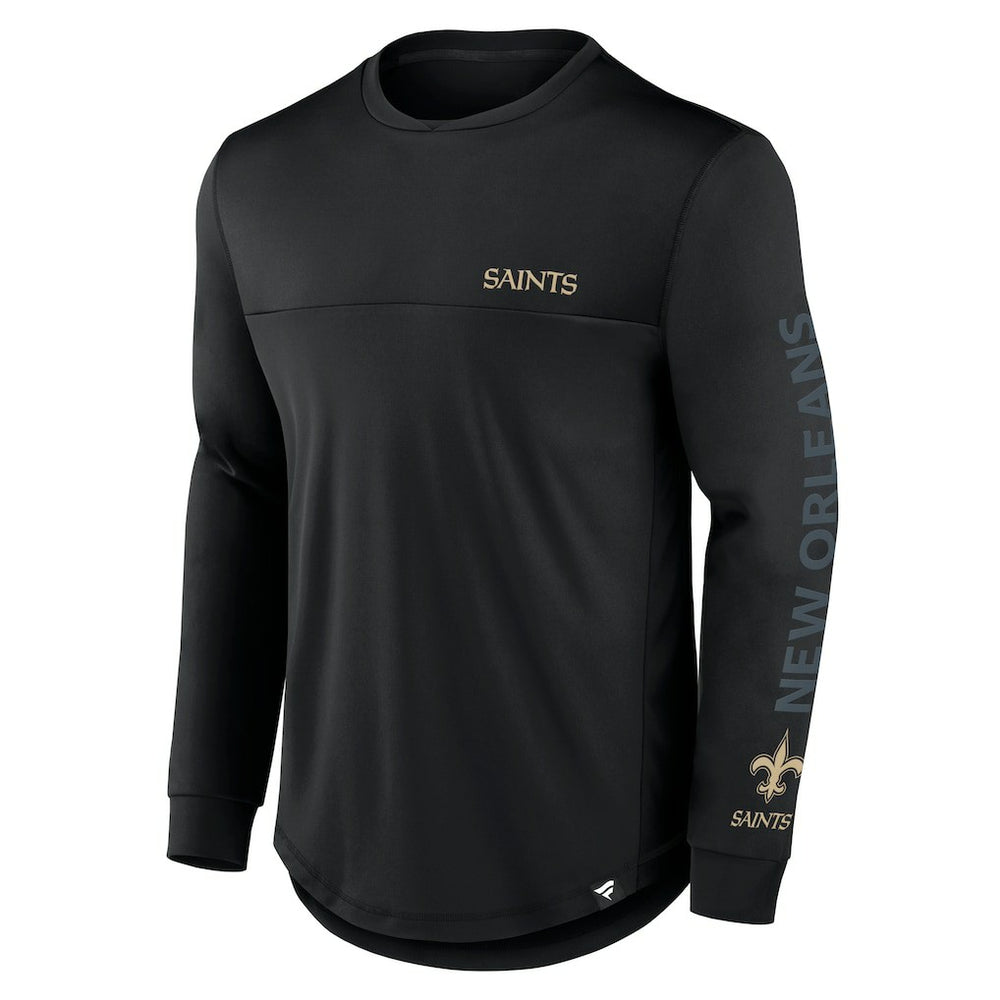 New Orleans Saints Blackout Long Sleeve T-Shirt Black | Fanatics