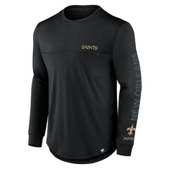 New Orleans Saints Blackout Long Sleeve T-Shirt Black | Fanatics