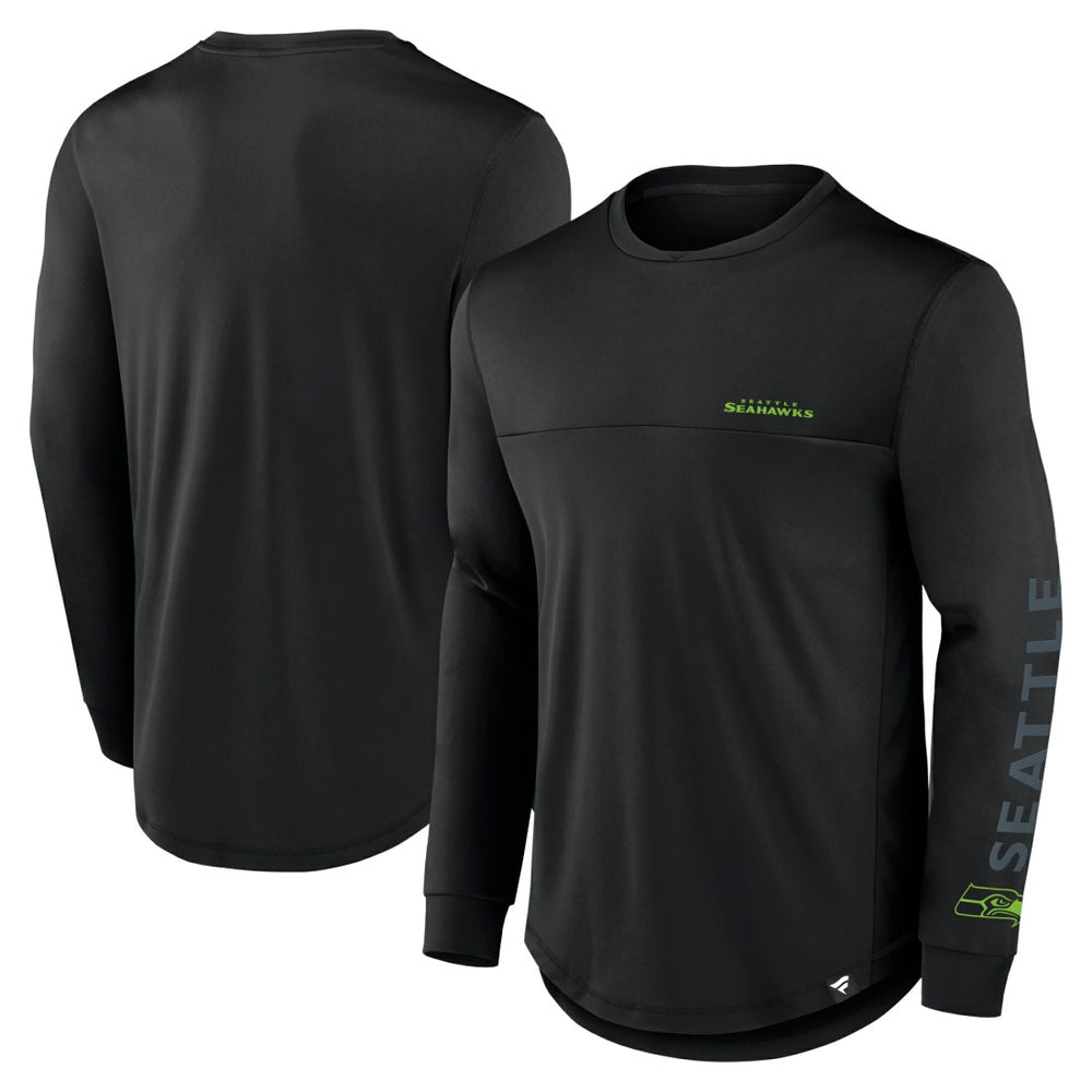 Seattle Seahawks Blackout Long Sleeve T-Shirt Black | Fanatics
