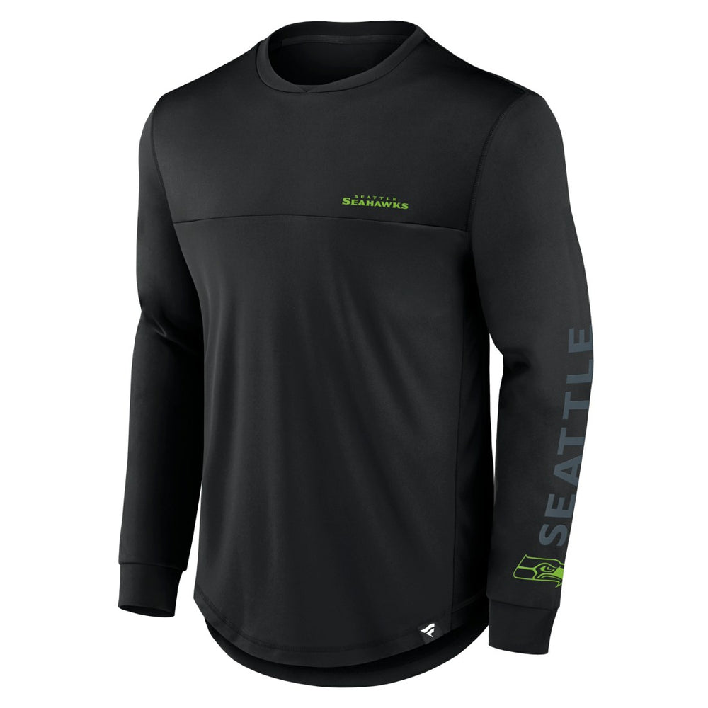 Seattle Seahawks Blackout Long Sleeve T-Shirt Black | Fanatics