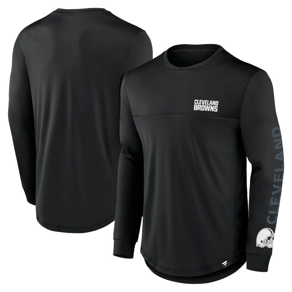 Cleveland Browns Blackout Long Sleeve T-Shirt Black | Fanatics